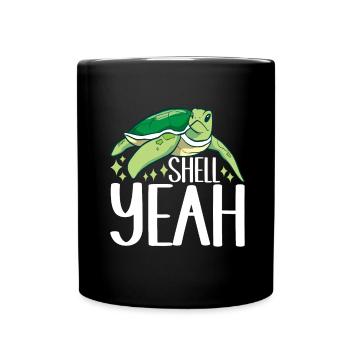 Turtle Turtle Aquatic turtle - Full Colour Mug - black - Front