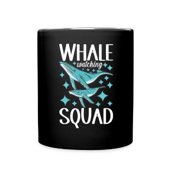 Observateurs de baleines - Mug uni - noir - Devant