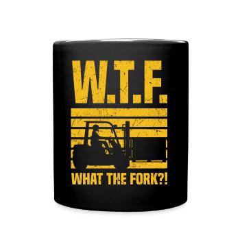 Gabelstapler - Tasse einfarbig - Schwarz - Vorne