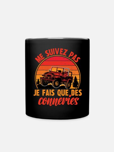 me suivez pas je fais que des conneries - Mug uni - noir
