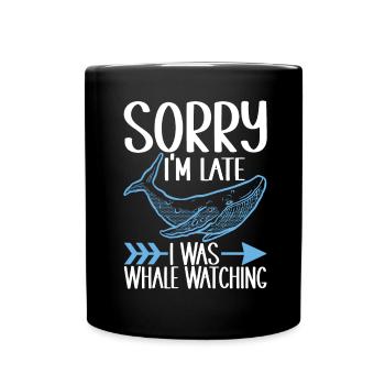 Observateurs de baleines - Mug uni - noir - Devant
