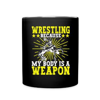 Lutte Lutteurs Lutteurs - Mug uni - noir - Devant