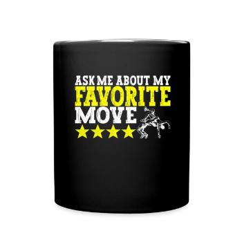Wrestling Ringen Ringer - Tasse einfarbig - Schwarz - Vorne