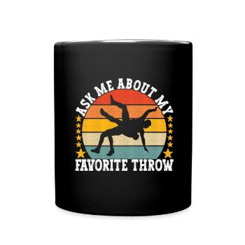 Lutte Lutteurs Lutteurs - Mug uni - noir - Devant