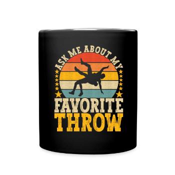 Lutte Lutteurs Lutteurs - Mug uni - noir - Devant