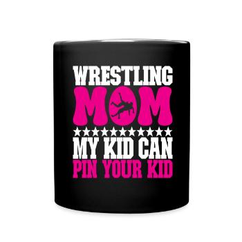 Lutte Maman Lutteuse - Mug uni - noir - Devant