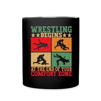 Wrestling Ringen Ringer - Tasse einfarbig - Schwarz - Vorne