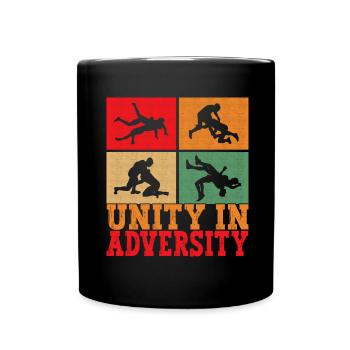 Wrestling Ringen Ringer - Tasse einfarbig - Schwarz - Vorne