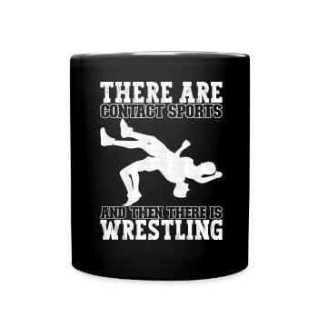 Wrestling Ringen Ringer - Tasse einfarbig - Schwarz - Vorne