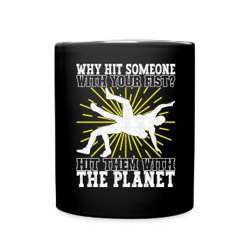 Lutte Lutteurs Lutteurs - Mug uni - noir - Devant