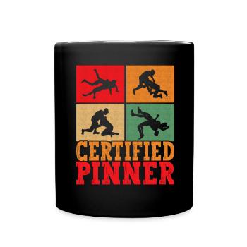 Wrestling Ringen Ringer - Tasse einfarbig - Schwarz - Vorne