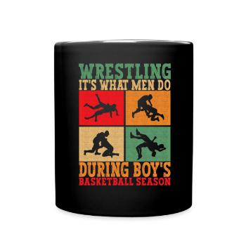 Lutte Lutteurs Lutteurs - Mug uni - noir - Devant