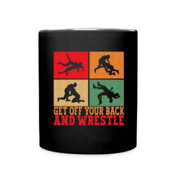 Lutte Lutteurs Lutteurs - Mug uni - noir - Devant