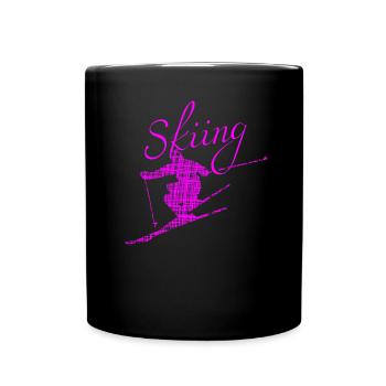 Skiing - Tasse einfarbig - Schwarz - Vorne
