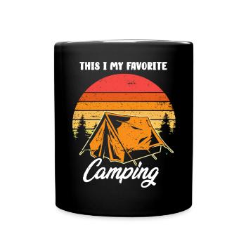 This is my favorite camping clothing with colorful - Full Colour Mug - black - Front