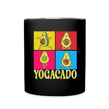 Yoga Avocado - Full Colour Mug - black - Front