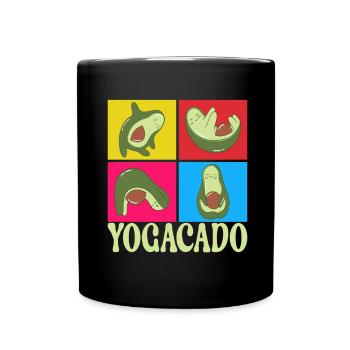 Yoga Avocado - Full Colour Mug - black - Front