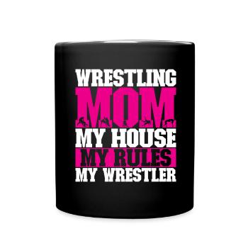 Lutte Maman Lutteuse - Mug uni - noir - Devant