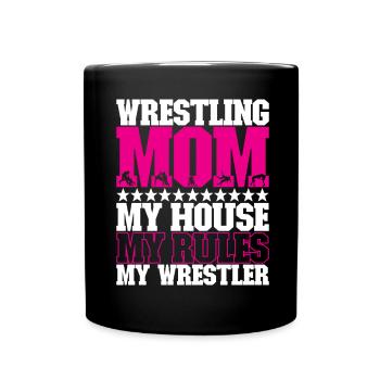 Lutte Maman Lutteuse - Mug uni - noir - Devant