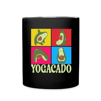 Yoga Avocado - Full Colour Mug - black - Front