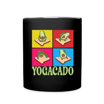 Yoga Avocado - Full Colour Mug - black - Front
