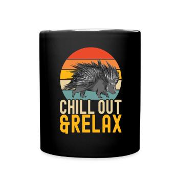 Porc-épic mignon - Mug uni - noir - Devant