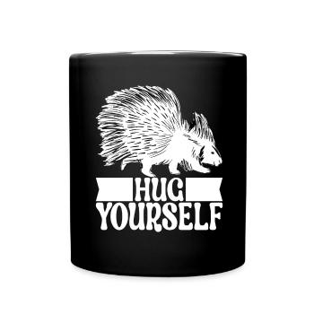 Porc-épic mignon - Mug uni - noir - Devant