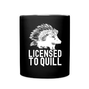 Porc-épic mignon - Mug uni - noir - Devant