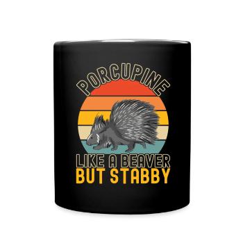 Porc-épic mignon - Mug uni - noir - Devant