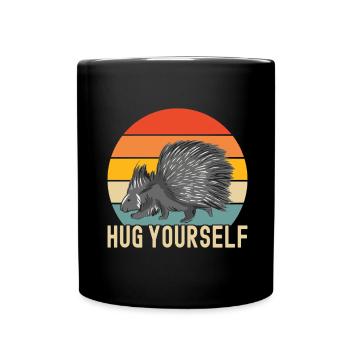 Porc-épic mignon - Mug uni - noir - Devant
