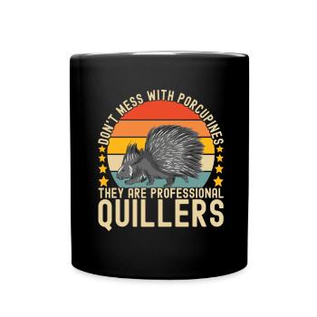 Porc-épic mignon - Mug uni - noir - Devant