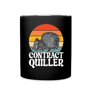 Porc-épic mignon - Mug uni - noir - Devant