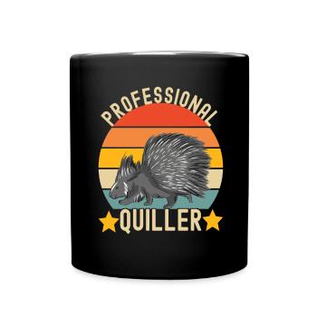 Porc-épic mignon - Mug uni - noir - Devant
