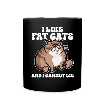Gros chat - Mug uni - noir - Devant
