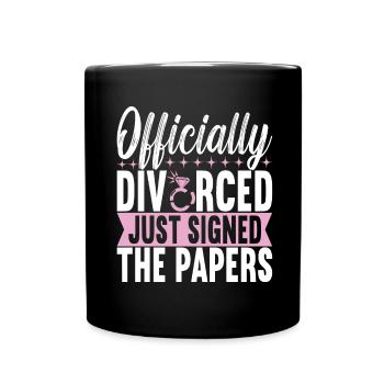 Divorce Divorced - Full Colour Mug - black - Front