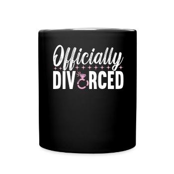 Divorce Divorced - Full Colour Mug - black - Front