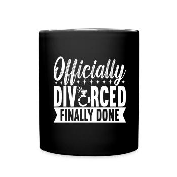 Divorce Divorced - Full Colour Mug - black - Front