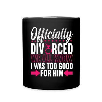 Divorce Divorced - Full Colour Mug - black - Front
