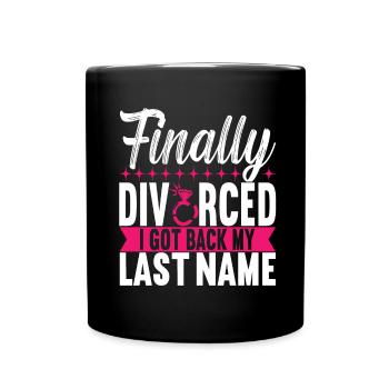 Divorce Divorced - Full Colour Mug - black - Front