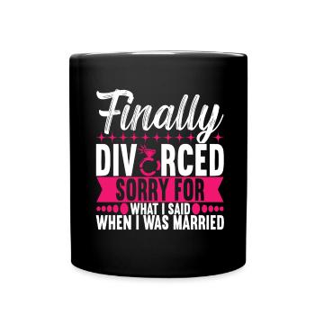 Divorce Divorced - Full Colour Mug - black - Front