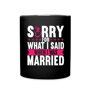 Divorce Divorced - Full Colour Mug - black - Front