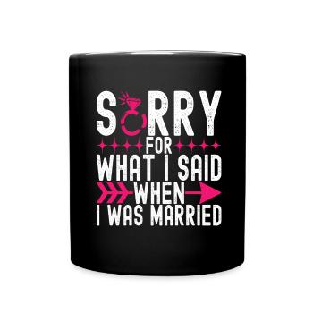 Divorce Divorced - Full Colour Mug - black - Front