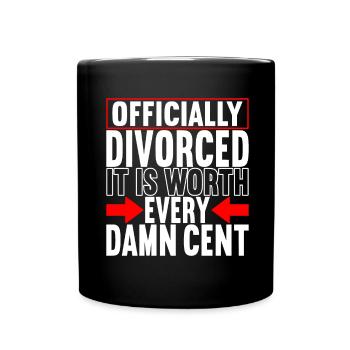 Divorce Divorced - Full Colour Mug - black - Front