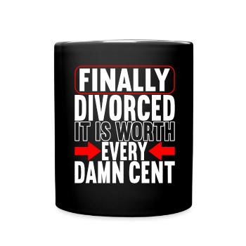 Divorce Divorced - Full Colour Mug - black - Front