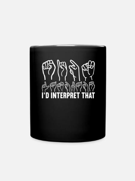 Deaf Deaf Mute Deaf - Full Colour Mug - black