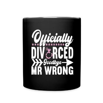Divorce Divorced - Full Colour Mug - black - Front
