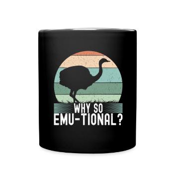 Emu Strauss - Full Colour Mug - black - Front