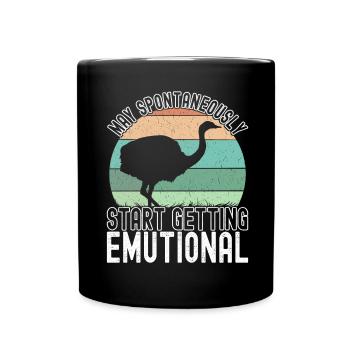 Emu Strauss - Full Colour Mug - black - Front