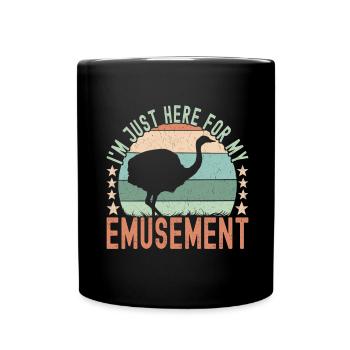 Emu Strauss - Full Colour Mug - black - Front