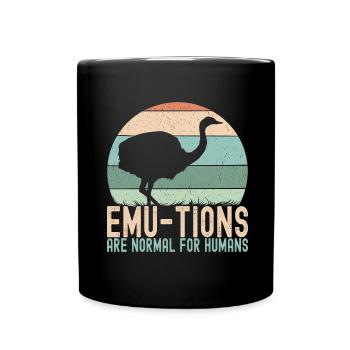 Emu Strauss - Full Colour Mug - black - Front